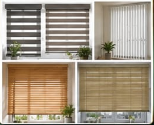 Zebra, Vertical, Venetian, Bamboo Blinds